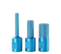 3PCS M10 Thread Vacuum Brazed Diamond Milling Cutter for Ceramic Tile, Marble, Granite - 6/10/15mm Rotary Burrs for Angle Grinder with 41-58mm Working Depth