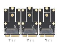 3Pcs M2/NGFF to Mini PICE Converter Wireless Network Adapter Card for 8260AC 7260AC 7265AC 3165AC 3160AC 17265AC 8260AC 82650AC DW1560Z BCM94350Z BCM94352Z
