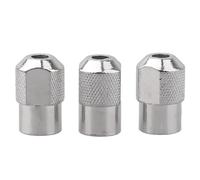 3pcs M8x0.75 Chuck Nut Collet for Electric Grinder, Zinc Alloy Rotary Tool Accessories, Silver