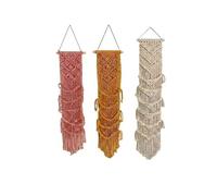 3Pcs Macrame Baseball Hat Rack Boho Hand Woven Cap Hanger Wall Mounted Organizer