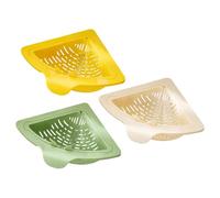 3PCS Magnetic Drainage & Filter Basket, Punch-Free Triangular Sink Strainer with Twist-Open Bottom, Automatic Dumping Storage Rack for Kitchen Food Waste, Kitchen Corner Sink Strainer