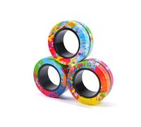 3Pcs Magnetic Fidget Rings Spinners Set, ADHD Anxiety Relief Toys for Adults & Teens 8-13+, Stress Reducer Sensory Spinner Rings, Christmas Stocking Stuffers Gift