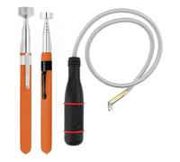3Pcs Magnetic Pickup Kit, 8LB/10LB Portable Magnet Handheld Tool, 60CM Flexible Magnetic Rod, Retractable Magnetic Pickup Tool, Extendable Telescopic Magnetic Retrieval Tool for Pickup Screws Nuts