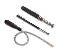3Pcs Magnetic Pickup Tool, Telescopic Pick Up Tools Rod | Including Flexible Magnetic Pickup, Telescopic Magnetic Rod, for Pickup Screws Nuts, Extending