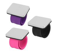 3pcs Magnetic Pin Cushion Wristband, 3 Colors Wrist Sewing Pincushion Silicone Strap for Sewing Quilting Accessory Braiding Hair Styling and Crafting (Square-Shape)