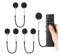 3PCS Magnetic Remote Control Holder Wall Mount, Self-Adhesive TV Remote Holder with Removable Spring Ropes, Silicone Remote Organizer Storage Wall Holder for Projector TV Remote Holder.