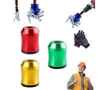 3Pcs Magnetic Screw Holder Ring Set, Universal Magnetic Drill Bit Holder for 6.35mm Hex Screwdrivers, Removable Magnetizer & Demagnetizer Tool Set for Power Bits and DIY Repair (C)