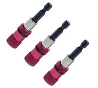 3Pcs Magnetic Screwdriver Bit Holders, 65mm Quick Release Drill Bit Extension Bar Set, Magnetic Steel Screwdriver Drywall Bit 1/4 Inch Hex Shank for Electric Drill Screwdriver, Handheld Drivers