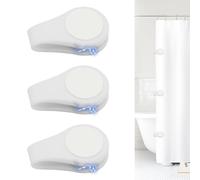 3Pcs Magnetic Shower Curtain Clips, Shower Curtain Hooks, Not Easy to Rust, Effectively Prevent Water Splashing Strong Hold Easy to Use for a Tidy Bathroom