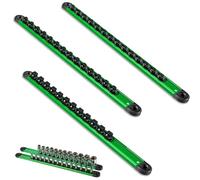 3Pcs Magnetic Socket Organiser Set, Aluminum Alloy Socket Rail Heavy Duty Sockets Holder Magnetic Tool Holder Sockets Rack Kit for Wall Storage & Tool Cabinet Side Mount