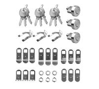 3Pcs Mailbox Locks, Replace National L-1172C Mailbox Lock Fits for C9100 Mailbox Key Lock, Nickel Finish with 3 Keys