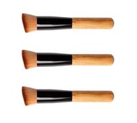 3pcs Makeup Brush for Women, Multipurpose Blush and Foundation Tool | Wood Handle, Artificial Fiber Bristles, Easy to Hold, Small Lovely Shape, for Mother's Day and Valentine Gifts Random Color