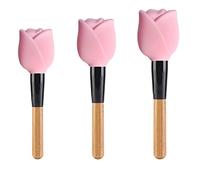 3Pcs Makeup Brush Protector Covers,Brush Sleeve Silicone Reusable Organizer Case for Travel and Home