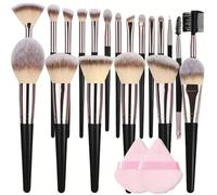 3PCS Makeup Brush Set Artistry Brushes Kabuki Powder Brush Eyeshadow Stippling Brush Premium Synthetic Make Up Brush Set For Contouring Concealer Foundation Powder Eye Shadows Brush(20PCS 1)