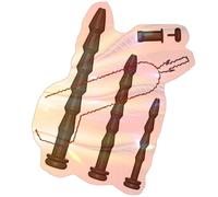 3pcs Male Special Hollow Practice Nail with Cap, Small Practice Tubes for Easy Urination and Training -UKHB11a (D:S+M+L)