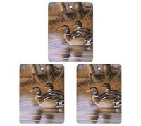 3PCS Mallard Ducks Car Air Freshener Hanging Scented Cards Cute Gray Car Fresheners Long Lasting New Cars Scents for Women Men Natural Air Freshener with Lanyard Automotive Freshies