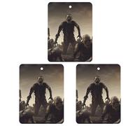 3PCS Many Zombie Car Air Freshener Hanging Scented Cards Cute Gray Car Fresheners Long Lasting New Cars Scents for Women Men Natural Air Freshener with Lanyard Automotive Freshies