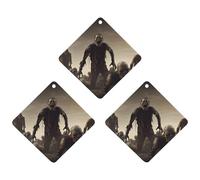 3PCS Many Zombie Car Air Freshener Hanging Scented Cards Cute White Car Fresheners Long Lasting New Cars Scents for Women Men Natural Air Freshener with Lanyard Automotive Freshies