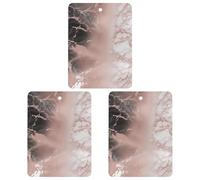 3PCS Marble Color Rose Gold Car Air Freshener Hanging Scented Cards Cute lavender Car Fresheners Long Lasting New Cars Scents for Women Men Natural Air Freshener with Lanyard Automotive Freshies