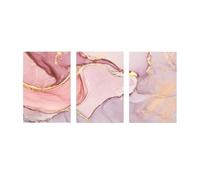 3PCS Marble Texture Gold Pink Purple Blue Green Abstract Art Poster Wall Art Picture Painting In Canvas Living Room Decor 50x70cm(20x28in) x3 with frame