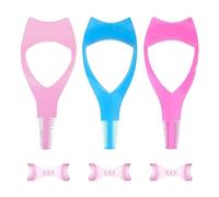 3PCS Mascara Shield Applicator Guard,3 In 1 Eyelashes Tools Mascara Shield Applicator Guard Eyelash Guide,Eye Makeup Auxiliary for Women Girls(COLOR:Pink)