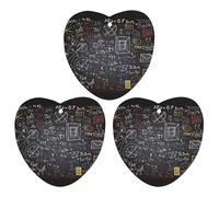 3PCS Mathematics And Physics Car Air Freshener Hanging Scented Cards Cute Black Car Fresheners Long Lasting New Cars Scents for Women Men Natural Air Freshener with Lanyard Automotive Fre