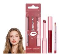 3PCS Matte Lipstick Kit, Matte Liquid Lipstick & Lip Liner L/ip Gloss Set, Long Lasting Lipsti/ck, Nude Lips/tick & Li/p Liner Pencil, Hydrating Li/p Balm, Moisturising Lips/tick(#2)