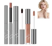 3PCS Matte Lipstick & Peel-Off Lip Liner & Butter Lip Gloss Set,Hydrating Tinted Pink Lip Balm,Collagen Lip Gloss for Dry Lips,Long-Lasting Waterproof Lip Kit for Smooth,Defined & Hydrated Lips(#2)