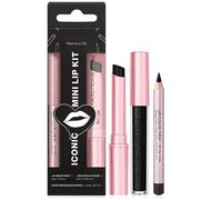 3PCS Matte Liquid Lipstick and Lip Liner Set - Black Lip Gloss & Lip Liner Set/Hydrating Tinted Lip Balm, Collagen Lip Gloss For Dry Lips, Waterproof Make Up Set (Set 05)