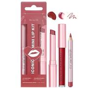 3PCS Matte Liquid Lipstick and Lip Liner Set - Red Lip Gloss & Lip Liner Set/Hydrating Tinted Lip Balm, Collagen Lip Gloss For Dry Lips, Waterproof Make Up Set (Set 02)