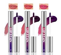 3PCS Matte Peel Off Lip Stain Set - Highly Pigmented & Long Lasting Lip Tint, Non-Stick Liquid Lipstick & Liner for Lasting Color