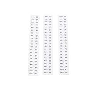 3Pcs Mba Key Stickers for 7-Key Thumb Piano, Musical Note Els for Beginners, e Decoration (White)
