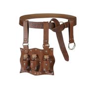 3Pcs Medieval PU Leather Belt with 3 Cork Potion Bottle Medieval Alchemy Belts Viking Rivet Belt Waist Pack Combo Fancy Wizard Potion Bottle LARP Belts Renaissance Costume Accessories