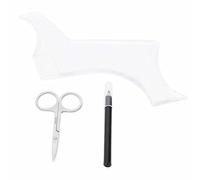 3pcs Men's Beard Shaping Tool Set Scissors Comb Pen Professional Beard Styling Tools