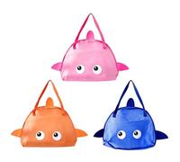 3Pcs Mesh Beach Toy Tote Bag, Seashell Collecting Bag For Kids, Mesh Beach Bags For Shells Collecting, Foldable Lightweight Sea Shell Bags, Sand Toys Swimming Accessories For Boys And Girls