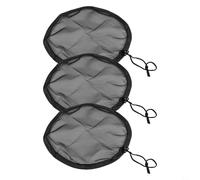 3pcs Mesh Cover for Rain Barrels 30cm Drawstring Netting, Polyester Debris Screen for Water Collection Pots Vegetable Baskets Garden Yard Outdoor Use Black