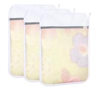 3PCS Mesh Laundry Bags Durable Honeycomb for Washing Machine with Zipper, 20inx24in Reusable Laundry Bags for Delicates Clothes Washing Bags for Clothes, Socks, Underwear, Bra, Lingerie (M+M+M)