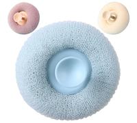3pcs Mesh Pouf Shower Ball Plastic Bathing Accessory with Suction Cup