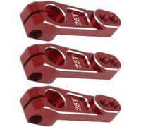 3Pcs Metal 25T Servo Horn 25 Teeth Steering Arm M3 Threads Compatible with Futaba Savox Power HD Servos Motor Fit for 1/8 1/10 RC Off Road Crawler Drift Car Boat