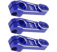 3Pcs Metal 25T Servo Horn 25 Teeth Steering Arm M3 Threads Compatible with Futaba Savox Power HD Servos Motor Fit for 1/8 1/10 RC Off Road Crawler Drift Car Boat