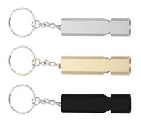 3pcs Metal Bird Recall Whistle for Poultry Wildlife Training and Parks | Precision Airflow Channel, Polished One-piece Finish, Ergonomic Handling, Smooth Burr-free Edges, Convenient Keychain Design