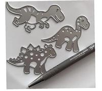 3pcs Metal Frame Cutting Dinosaurs Embossing Stencils Diy Craft Etched Cutting Molds for Card Making Scrapbooking Album Decoration