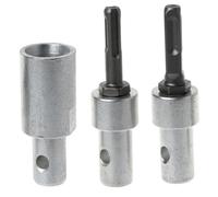 3PCS Metal Garden Auger Drill Bit Adapter for Connecting 4"/ 6" Auger Drills to 1/2 Electric Drills Impacts Driver Hammer