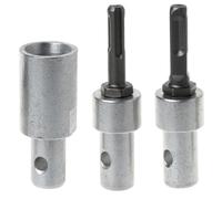 3pcs Metal Garden Auger Drill Bit Adapter for Connecting 4"/ 6" Auger Drills to 1/2 Electric Drills, Impacts Driver, Hammer, Drill Chuck Adapter