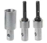 3PCS Metal Garden Auger Drill Bit Adapter Set for 4 Inch 6 Inch Auger to 1/2 Electric Drill Driver Conversión Connector for Earth Hole Post Planting