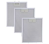 3PCS Metal Grease Filters for Rangemaster Cooker Hood, 300 x 250mm Silver Aluminium, 5-Layer Replacement Compatible with Most Range Hoods and Kitchen