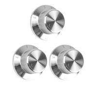 3Pcs Metal Guitar Volume Control Knob, Silver Replacement Knobs for ST LP TL A B Guitars, Burrs Free Smooth Surface with Installation Wrench for Electric Guitar
