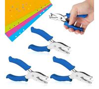 3Pcs Metal Handheld Hole Punch 6mm Single Punch With Soft Grip for Crafts, DIY Card, Scrapbook - Circle Shaped Holes