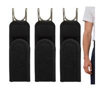 3PCS Metal Hook Elastic Belt, 4.83 * 14.99cm Adjustable No Buckle Belts, Buckless Belt, Hook-and-loop Fastener Belts, For Extended Activities, Outdoor Travel, Or Daily Use, Unisex