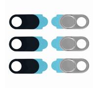 3pcs Metal Lens Cap, Protect Your Digital Life, Simple to Use, Fine Structure, Wide Compatibility Webcam Cover for Smartphone Tablets, Easy Install, Suitable for Most (Silver)